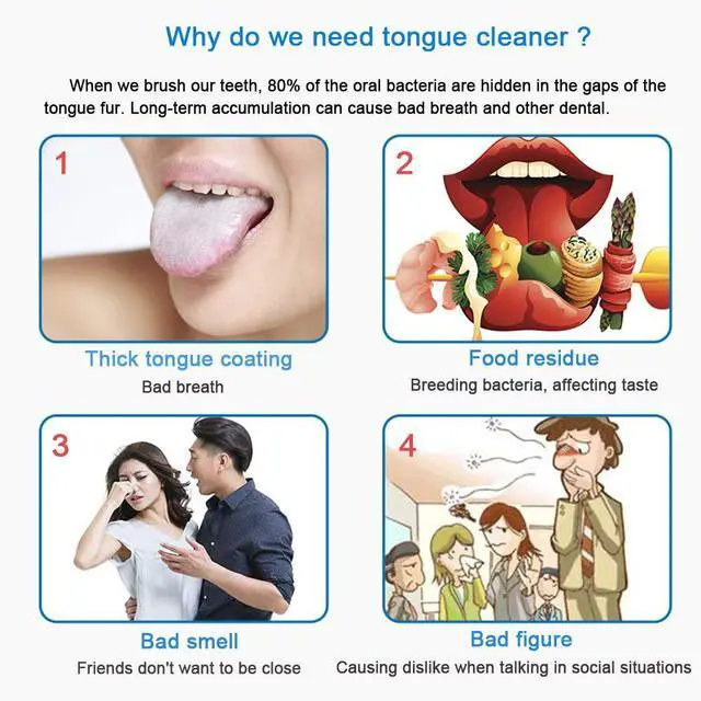 Alt view image 2 of 7 - New Version Tongue Scraper Cleaner for Adults & Kids, Medical Grade Metal Tongue Brushes Set for Fresh Breath Dental Eliminate Bad Breath in Seconds