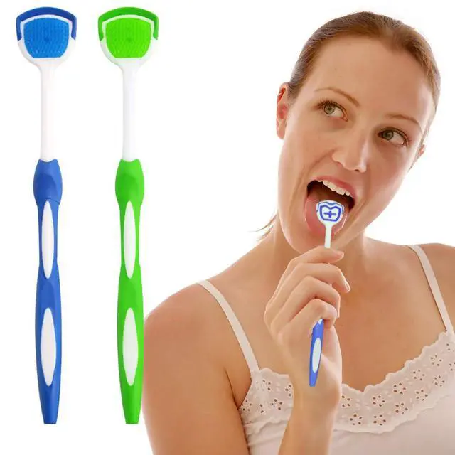 Alt view image 3 of 7 - Tongue Brush, Tongue Scraper, Tongue Cleaner, Tongue Scraper Brush, Tongue Scraper Cleaner, Tongue Brushes, Helps Fight Bad Breath, 5 Tongue Scrapers, 5 Pack