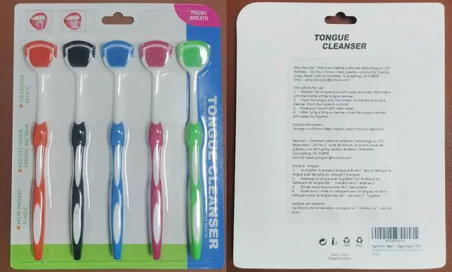 Alt view image 6 of 7 - Tongue Brush, Tongue Scraper, Tongue Cleaner, Tongue Scraper Brush, Tongue Scraper Cleaner, Tongue Brushes, Helps Fight Bad Breath, 5 Tongue Scrapers, 5 Pack