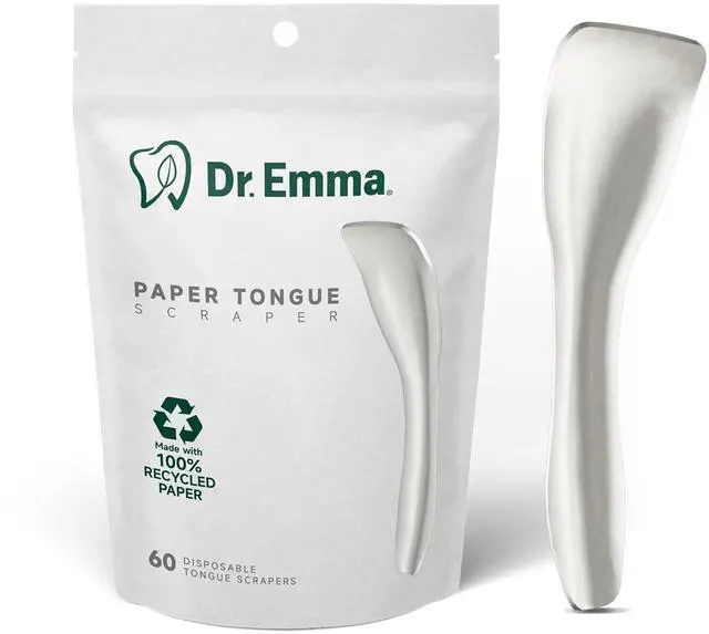 Main image of Tongue Scraper, Disposable Tongue Cleaner for Adults, Paper Hygienic Scraper, Clean Tongue, Promote Fresh Breath, 60 Count (Pack of 1)