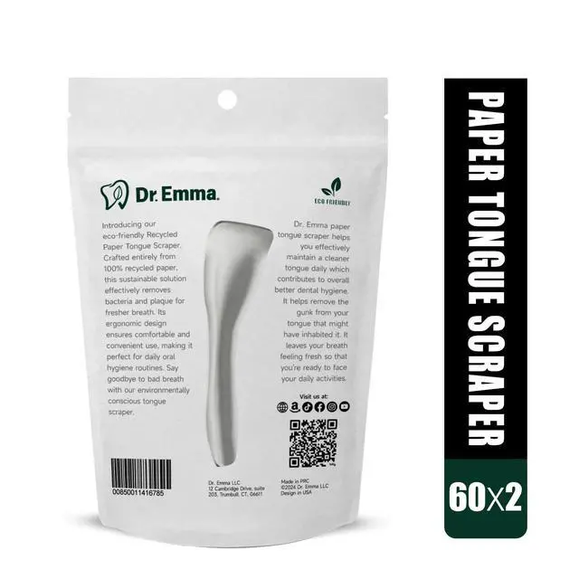 Alt view image 5 of 7 - Tongue Scraper, Disposable Tongue Cleaner for Adults, Paper Hygienic Scraper, Clean Tongue, Promote Fresh Breath, 60 Count (Pack of 1)