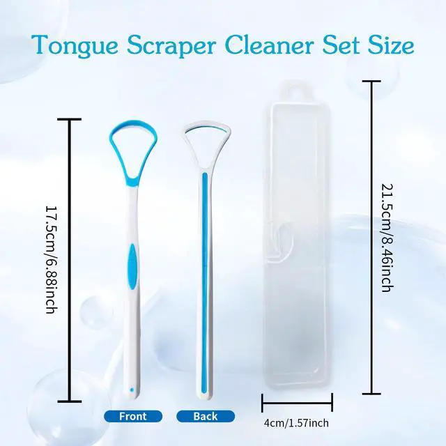 Alt view image 2 of 7 - 5 Pieces Tongue Scraper Cleaner for Adult & Kids, Colorful Plastic Tongue Brush Oral Care Scrapers Kits for Fresh Breath Mouth Health Cleaning Accessory