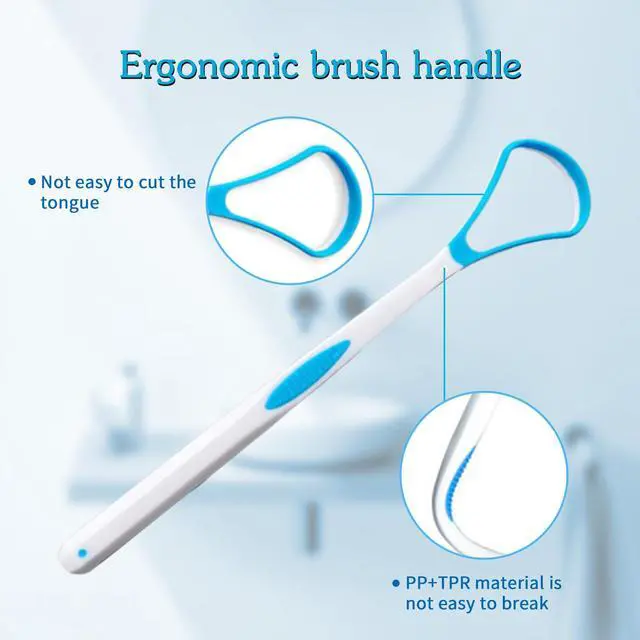 Alt view image 3 of 7 - 5 Pieces Tongue Scraper Cleaner for Adult & Kids, Colorful Plastic Tongue Brush Oral Care Scrapers Kits for Fresh Breath Mouth Health Cleaning Accessory