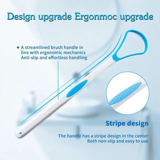 Alt view image 4 of 7 - 5 Pieces Tongue Scraper Cleaner for Adult & Kids, Colorful Plastic Tongue Brush Oral Care Scrapers Kits for Fresh Breath Mouth Health Cleaning Accessory