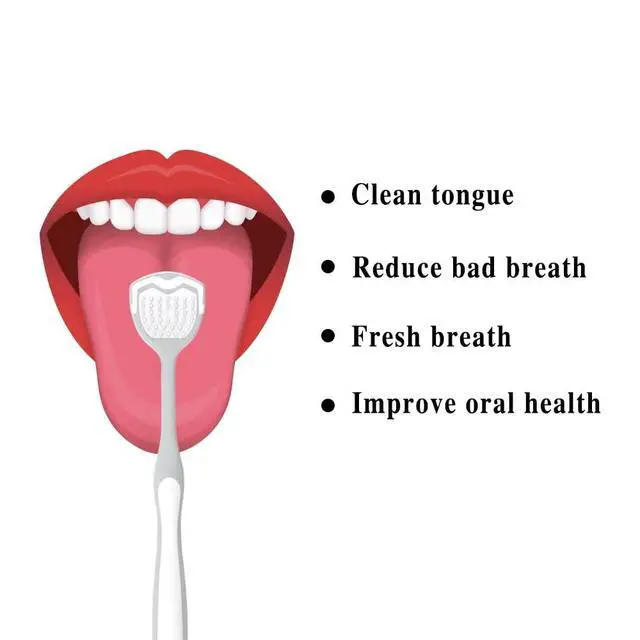 Alt view image 2 of 5 - Tongue Cleaner, Tongue Brush, Tongue Scraper for Oral Hygiene, Clean Tongue, Reduce Bad Breath and Make Our Breath Fresher Black,Gray Pack of 4 (Black,Gray)