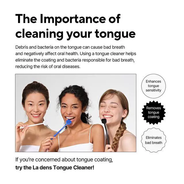 Alt view image 4 of 6 - Korean Tongue Scraper for Adults & Kids Dual Scraper & 120 Micro Brushes, Tongue Cleaner for Fresh Breath, Soft TPE Anti-Gag Design, Oral Care Hygiene Tool (Gray)