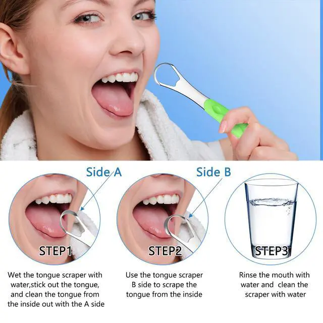Alt view image 6 of 7 - 4 Pcs Tongue Scraper Cleaner Adults Kids,Orange, Green, Black and Purple