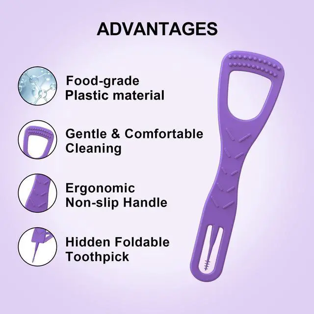 Alt view image 3 of 7 - Disposable Tongue Cleaners, Dual-Sided, Fresh Breath, 100ct