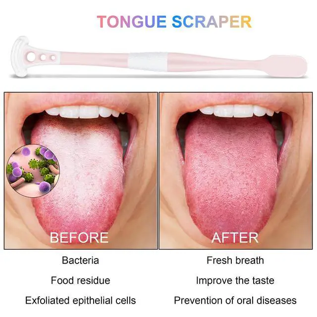Alt view image 2 of 6 - Extra Soft Toothbrush with Tongue Scraper - Tongue Scrubber with Flossing Bristles for Sensitive Teeth and Gums, Dental Travel Hygiene Brush Fresh Breath for Both Adults and Kids (Pack of 3)