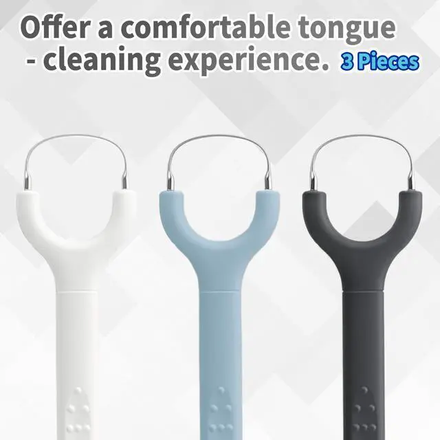 Alt view image 2 of 7 - 3-Pack 304 Stainless Steel Tongue Scraper for Adults, Oral Care Tool