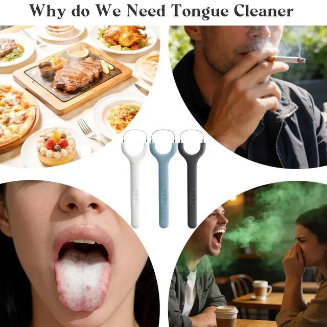 Alt view image 7 of 7 - 3-Pack 304 Stainless Steel Tongue Scraper for Adults, Oral Care Tool