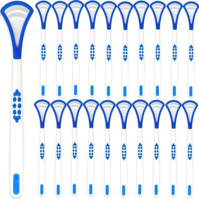 Main image of 40PCS Tongue Scraper for Adults, Tongue Scraper Cleaner, Blue Tongue Cleaner, Oral Care Scrapers Kits Plastic Tongue Brush for Reducing Bad Breath Adults Kids Healthy Oral Care Tools Easy to Us