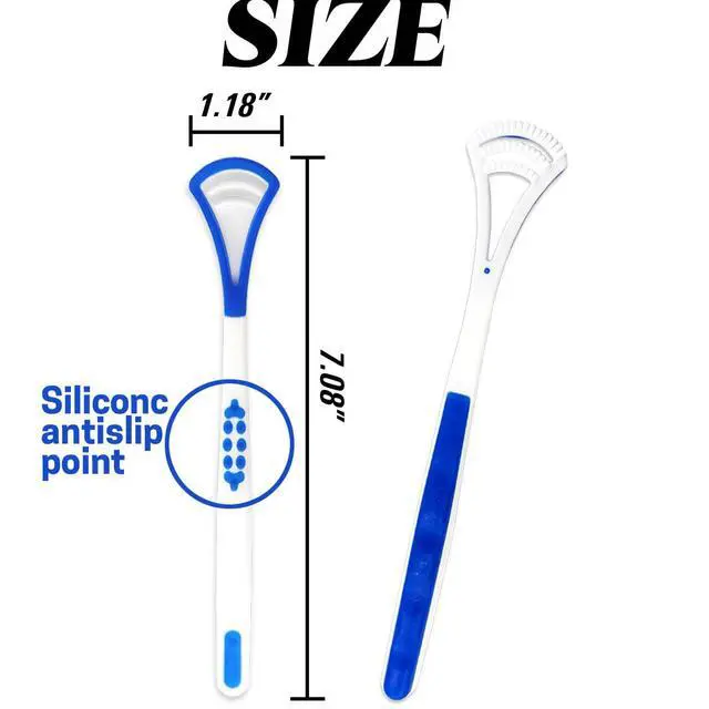 Alt view image 2 of 5 - 40PCS Tongue Scraper for Adults, Tongue Scraper Cleaner, Blue Tongue Cleaner, Oral Care Scrapers Kits Plastic Tongue Brush for Reducing Bad Breath Adults Kids Healthy Oral Care Tools Easy to Us