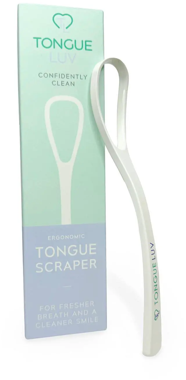 Main image of Ergonomic Tongue Scraper - Dentist-Developed Tongue Cleaner for Adults - Gentle Stylish Tongue Scrubber for Oral Care, Dental Hygiene - Large