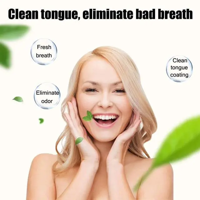Alt view image 5 of 7 - Tongue Brush, Tongue Scraper, Tongue Cleaner Helps Fight Bad Breath, 4 Tongue Scrapers, 4 Pack (Blue&Green&Orange&Red)