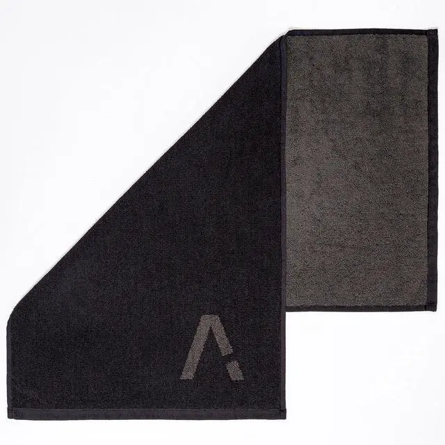 Main image of Black Organic Cotton Gym Towel for Men and Women - Silver Infused Sweat Towel, 500 GSM, 31.5"x15.75" - Soft Absorbent Workout Towel for Gym Yoga Sports, Exercise Towel