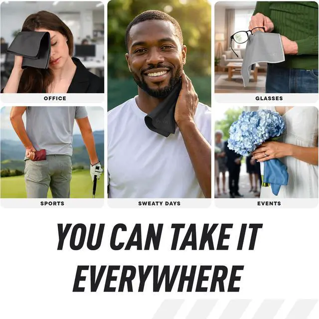 Alt view image 6 of 7 - Pocket-Sized Sweat Towels - The Original Sweat Absorbing Handkerchiefs