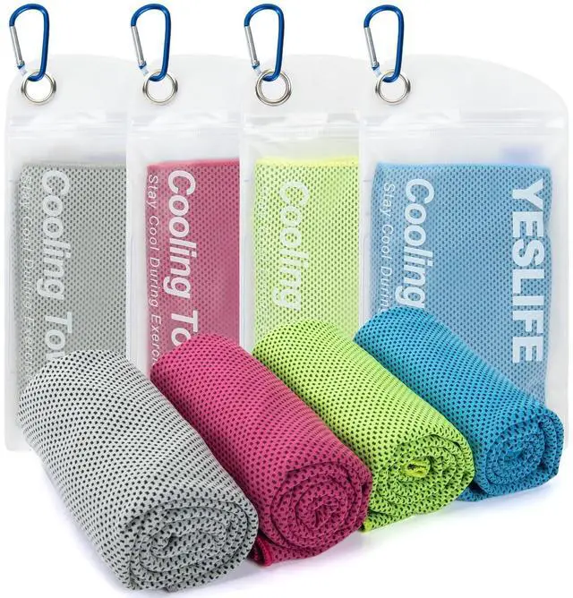 Main image of Cooling Towels, 4-Pack 40"x12", Multicolor Set A