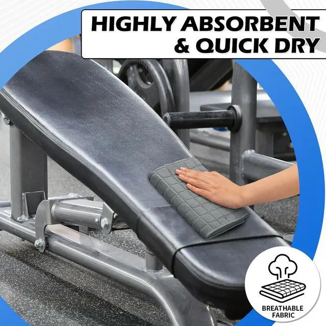 Alt view image 4 of 7 - Microfiber Workout Towels, 3 Pack Grey Gym Sweat Sports Towel for Yoga, Tennis, Running, Exercise, Working Out, Camping, Quick Dry, Highly Absorbent, for Women & Men, 16 x 27 Inch