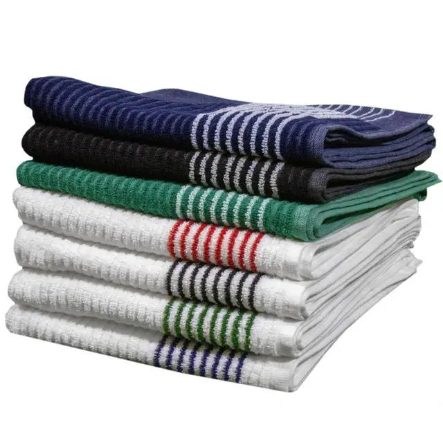 Alt view image 3 of 6 - Extra Large Caddy Golf Towel, Navy/White Stripes