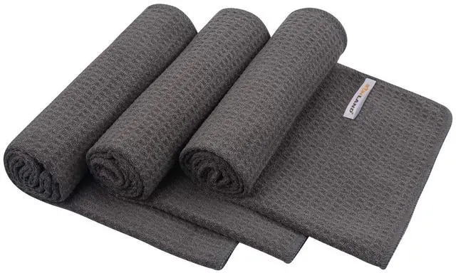 Main image of Microfiber Workout Gym Sweat Towels for Men 16X32In 3 Pack Grey