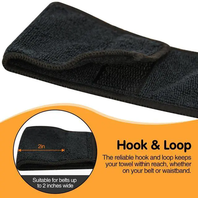 Alt view image 3 of 7 - Football Towel, Streamer Thin Sports Towel with Hook and Loop Closure