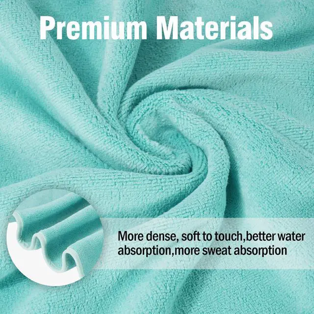 Alt view image 3 of 7 - 2 Pack Microfiber Gym Towels, 380 GSM 15x31 Inch