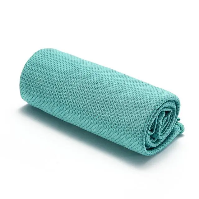 Alt view image 3 of 5 - Cooling Towels for Neck and Face, Sports, Workout Recovery, 40" x 12", Black/Gray/Aqua/Navy, 4-Pack