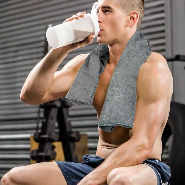 Alt view image 7 of 7 - Gym Towels, Highly Absorbent Sweat Towels, Soft and Quick Drying Gym Towel for Daily Use, Multi-Purpose Towel for Sport, Salon, Spa, Hotel, 16 x 27 Inch, Grey, 3 Pack