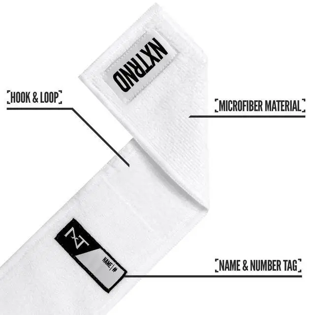 Alt view image 4 of 7 - Streamer Football Towel, Thin Sports Towel, Dries Hands & Football Accessories (White)