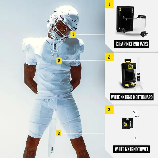Alt view image 5 of 7 - Streamer Football Towel, Thin Sports Towel, Dries Hands & Football Accessories (White)
