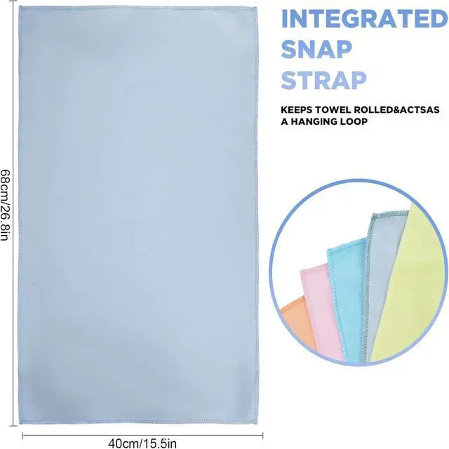 Alt view image 2 of 7 - Microfiber Gym Towels - Quick Dry, Highly Absorbing, Odor-Free, for Women & Men - Gym Towel for Hot Yoga, Tennis, Working Out, Camping, Set of 5, 16 * 27Inch, Pastel Colors