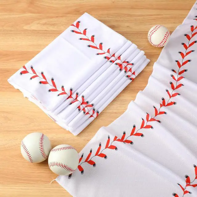 Alt view image 4 of 6 - 12 Pcs Cooling Towel Baseball Football Basketball Breathable Chilly Softball Soccer Ice Towel, 40"x12" Tennis Microfiber Accessories for Player(White,Baseball)