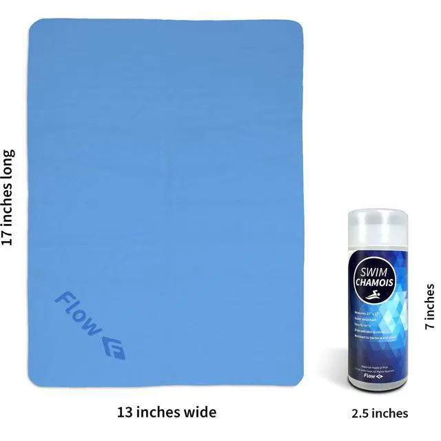 Alt view image 3 of 3 - Quick Dry Towel for Swimming, Diving, Triathlons, and Other Water Sports (Blue)
