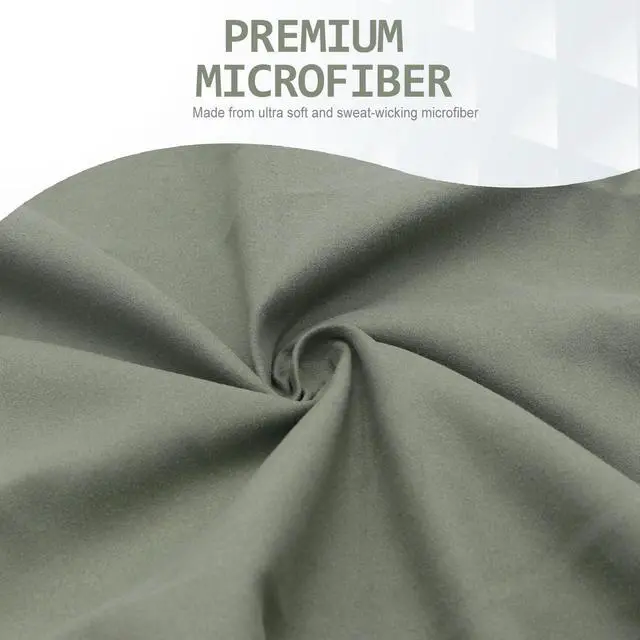 Alt view image 5 of 7 - Quick Dry Camping Towel, Microfiber Travel Towel 3 Size at 1 Pack,Fast Drying Towel Set for Camping, Beach, Gym, Sports, Yoga & Swimming Pool, Army Green