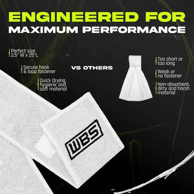 Alt view image 4 of 7 - Streamer Football Towel, Sports Towel with Hook and Loop Fastener to Clean Football Visor and Gloves (White)