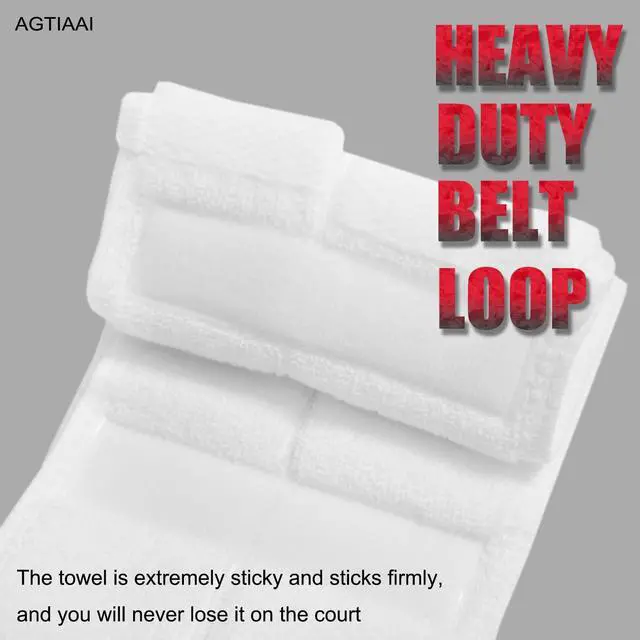 Alt view image 7 of 7 - Cotton White Football Towel Quarterback - Hand Towels with Hook and Loop Closure - Versatile Sports Towels for Softball, Gym, Yoga, Golf - Men, Women, Youth