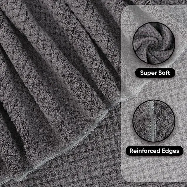 Alt view image 4 of 7 - Bath Towels 2PK, Microfiber Ultra Soft Bathroom Towel, 27x54 in