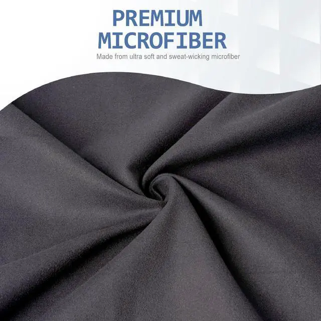 Alt view image 6 of 7 - Microfiber Workout Towel,Quick Dry Silver Ion Absorbent Sweat Gym Towel for Workout, Camping, Travel, Exercise& Fitness 31.5"x15.7", Set of 5 Black