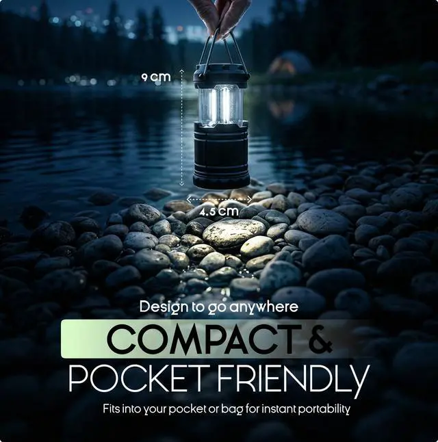 Alt view image 4 of 7 - Camping Lights Lantern Flashlights, Battery Powered Operated Lamp Lanterns for Power Outages, Camping Essentials Solar and Rechargeable Options for Outdoor, Home, Emergency, Hurricane Survival