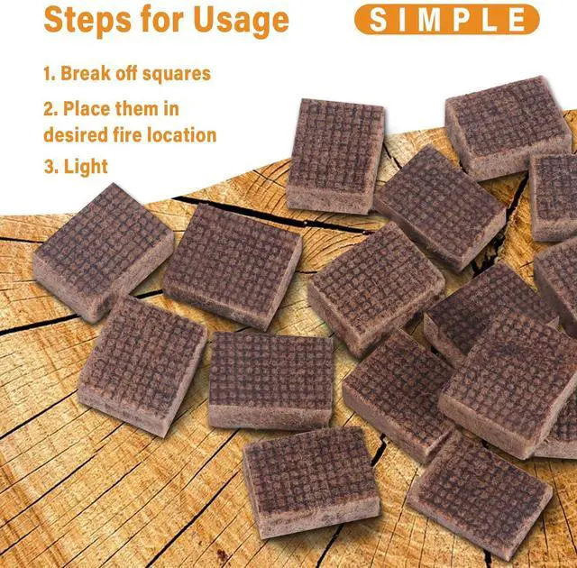 Alt view image 6 of 7 - Fire Starter, Mini Natural Fire Starters for Campfires, BBQ Grill, Charcoal Chimney, Outdoor Pit, Indoor Fireplace, Wood Stove - Water Resistant Firestarter Sticks - Camping Accessories Essentials