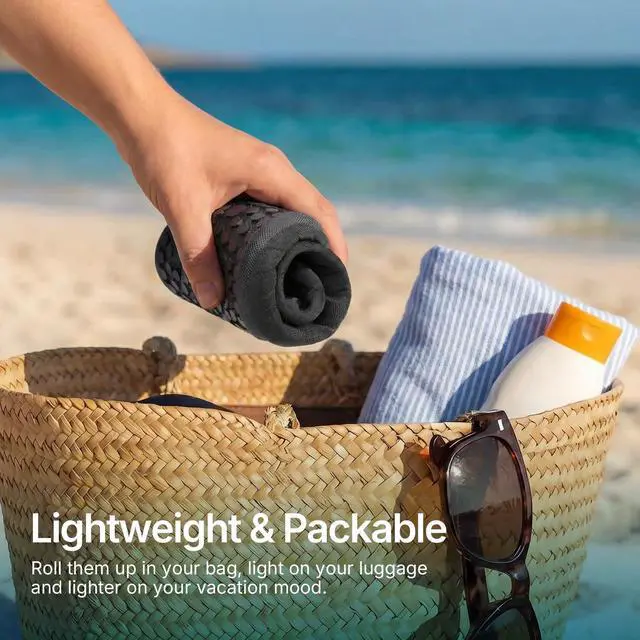 Alt view image 6 of 7 - Water Shoes for Women Men Quick-Dry Aqua Socks Swim Beach Barefoot Yoga Exercise Wear Sport Accessories Pool Camping Must Haves Adult Youth Size, Black-w001, 11.5-12.5 Women/10.5-11.5 Men