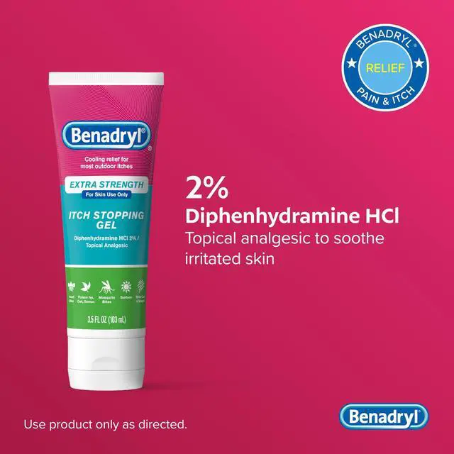 Alt view image 4 of 7 - Itch Relief Gel Extra Strength, 2% Diphenhydramine HCl, 3.5 fl. Oz