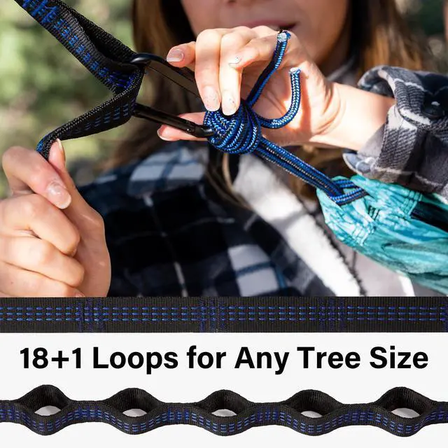 Alt view image 5 of 6 - Camping Hammock 400lbs Capacity Outdoor Camping Essentials, Single
