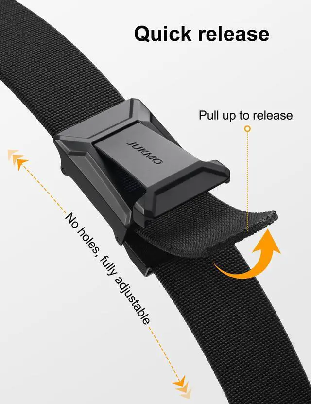 Alt view image 2 of 7 - Men's Stretch Tactical Belt, 1.5" Elastic Nylon Web with Flip Buckle