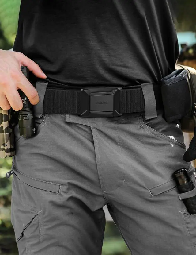 Alt view image 5 of 7 - Men's Stretch Tactical Belt, 1.5" Elastic Nylon Web with Flip Buckle