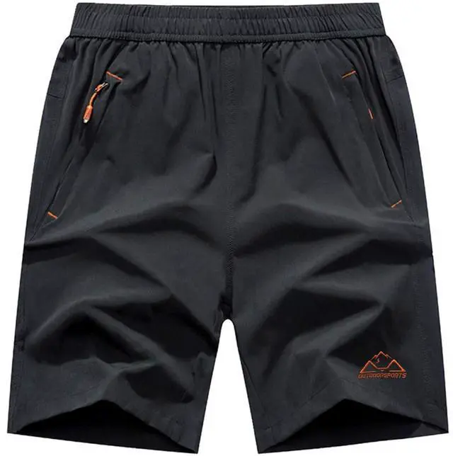 Main image of Men's Quick Dry Hiking Shorts Lightweight Running Workout Gym Active Shorts with Zipper Pockets(Dark Grey, US M)