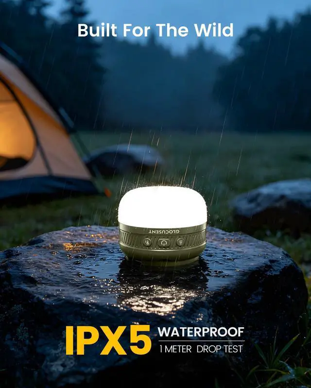 Alt view image 6 of 6 - 400H Camping Lantern, 5000mAh Rechargeable Lantern, Solar Pocket