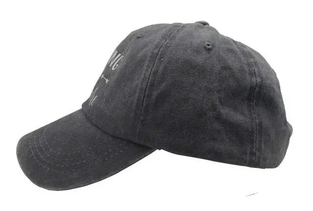 Alt view image 6 of 7 - Unisex Camping Hair Don t Care 1 Vintage Jeans Baseball Cap Classic Cotton Dad Hat Adjustable Plain Cap Gray