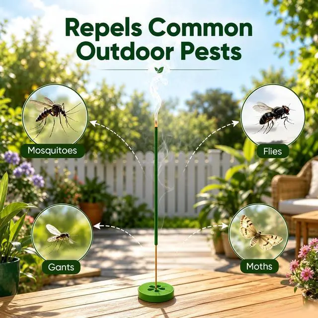 Alt view image 4 of 7 - Mosquito Repellent Incense 150 Count Outdoor with Natural Citronella Oil